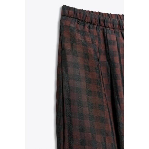 ZARA GINGHAM BLOOMER TROUSERS ZW COLLECTION - Picture 4 of 4